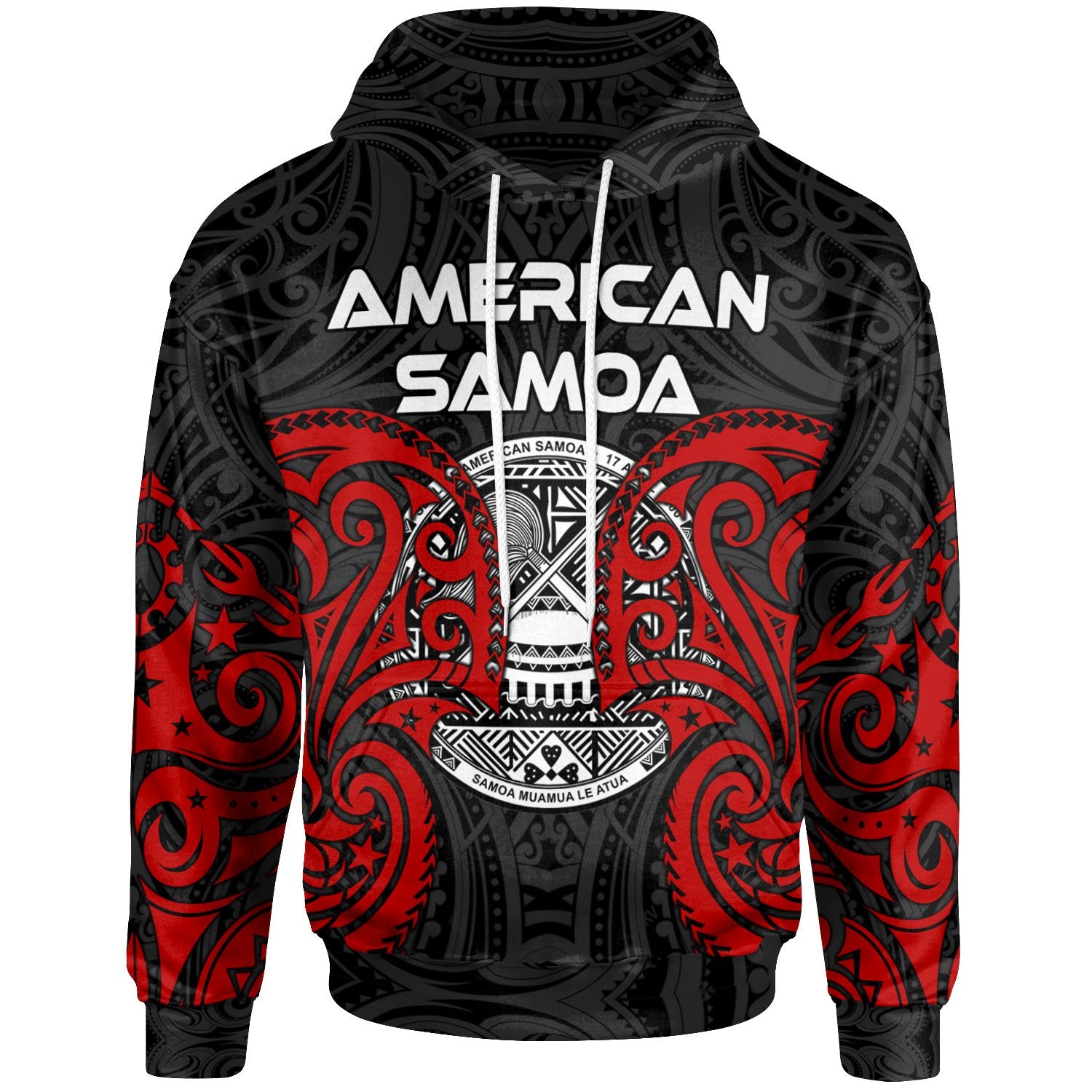 American Samoa Polynesian Hoodie American Samoan Spirit Unisex Red - Polynesian Pride