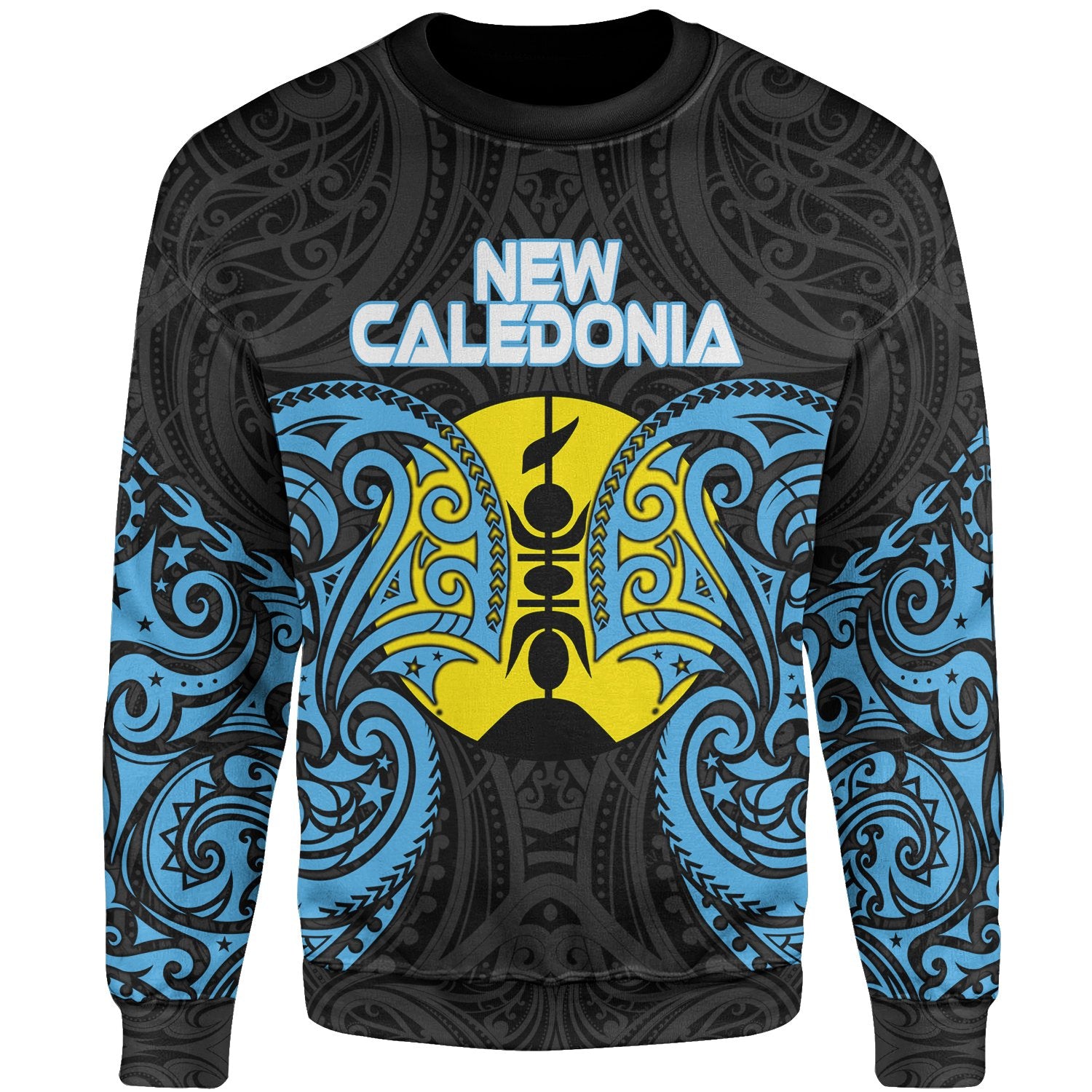 New Caledonia Polynesian Sweater - Spirit Style Blue Unisex Blue - Polynesian Pride