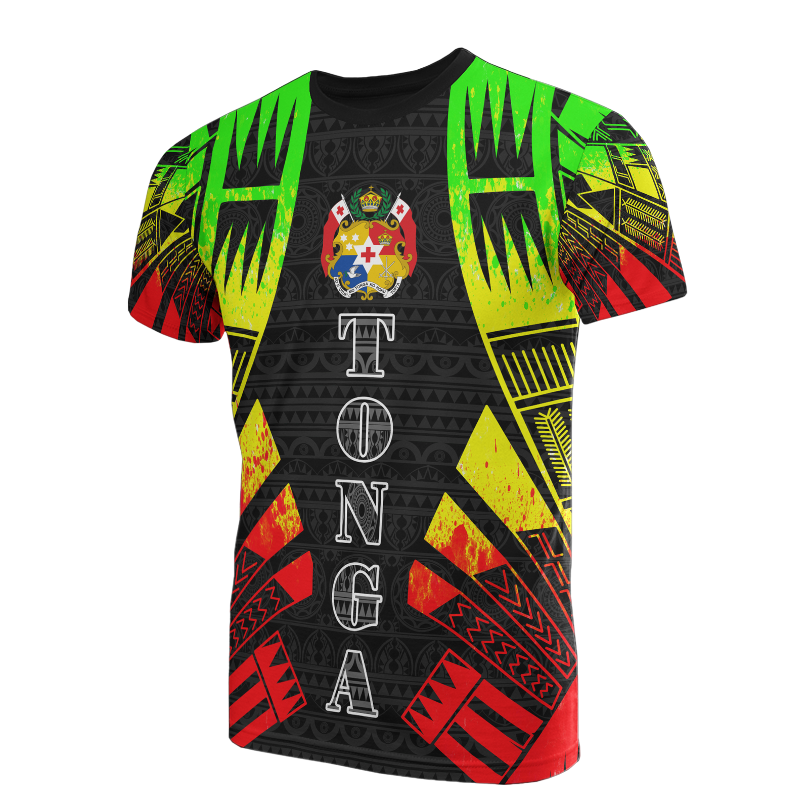 Tonga T Shirt Tonga Coat of Arms Polynesian Tattoo Reggae Style Unisex Reggae - Polynesian Pride