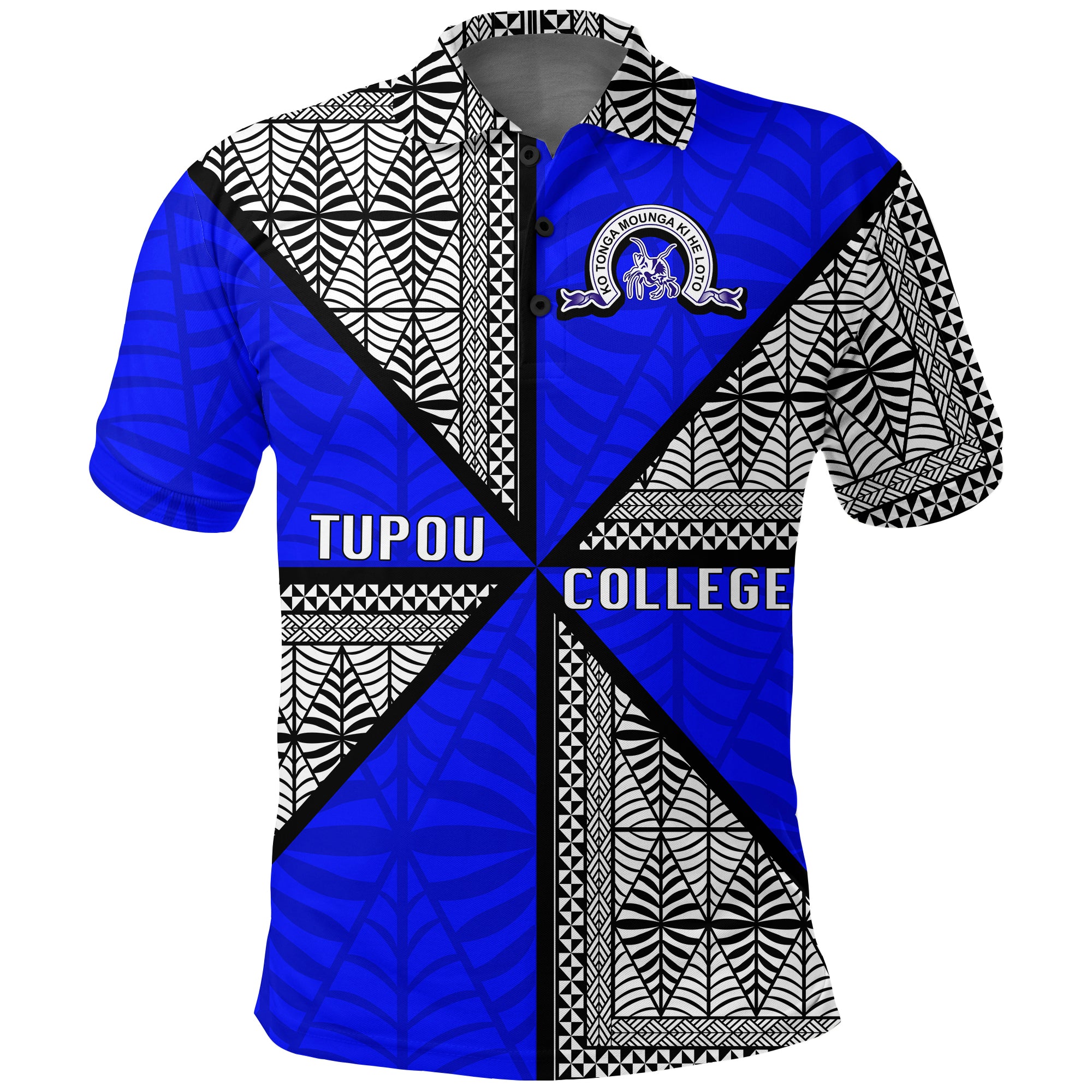 Tonga Tupou College Polo Shirt Tongan Patterns LT20 Unisex Green - Polynesian Pride