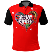 Custom Fiji Valentine Couple Heart Polo Shirt LT2 - Polynesian Pride