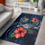 Cook Islands Polynesian Area Rug - Blue Turtle Hibiscus Blue - Polynesian Pride