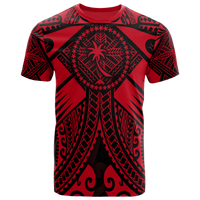 Chuuk T Shirt Red Seal with Polynesian Tattoo Unisex Red - Polynesian Pride