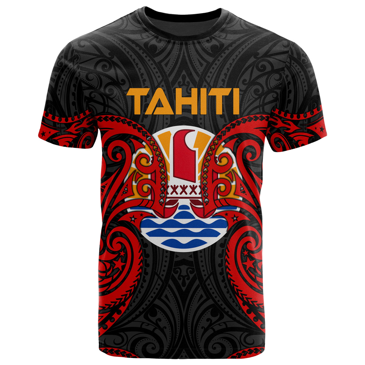 Tahiti Polynesian T Shirt Tahitians Spirit Unisex Red - Polynesian Pride