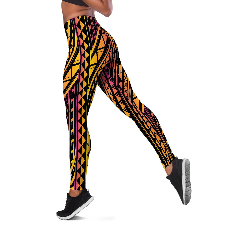 Vanuatu Leggings - Special Polynesian Ornaments Black - Polynesian Pride