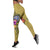 Northern Mariana Islands Polynesian Legging - Floral With Seal Gold Yellow - Polynesian Pride