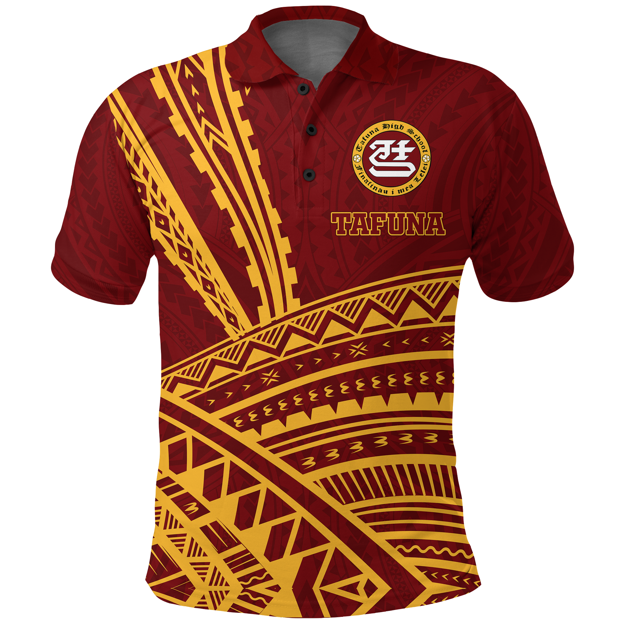 Tafuna High School American Samoa Pride Polo Shirt LT12 Unisex Red - Polynesian Pride