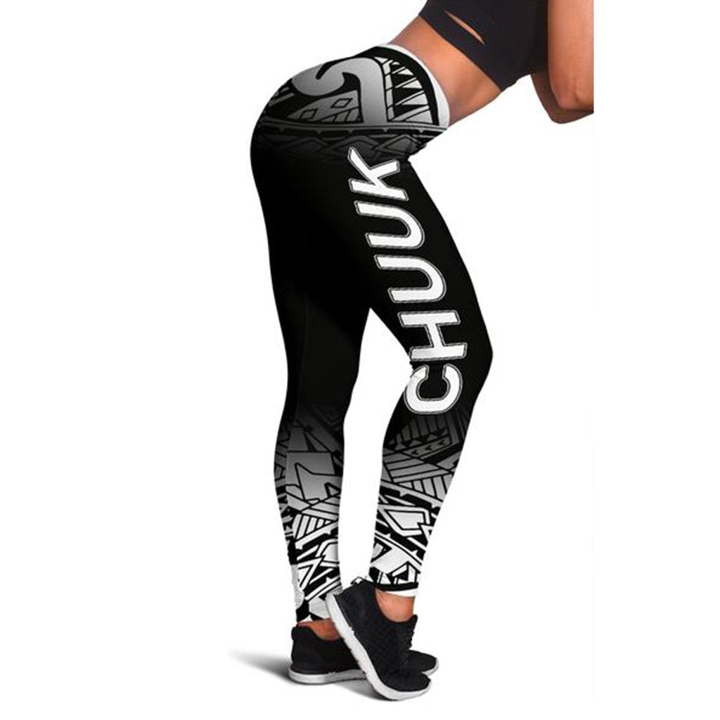 Chuuk Women's Leggings - Micronesian Black Fog Style Black - Polynesian Pride