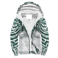 Hawaii Sherpa Hoodie - Kanaka Molokai High School Sherpa Hoodie Demodern Style AH White - Polynesian Pride