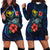 Hawaii Polynesian Hoodie Dress - Blue Turtle Hibiscus Blue - Polynesian Pride