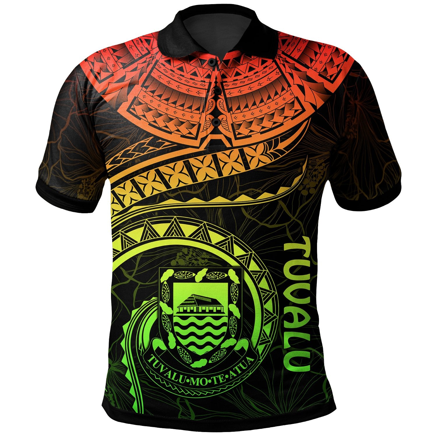Tuvalu Polynesian Polo Shirt Tuvalu Waves (Reggae) Unisex Reggae - Polynesian Pride
