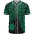 Nauru Polynesian Baseball Shirt - Tribal Wave Tattoo Green Unisex Green - Polynesian Pride