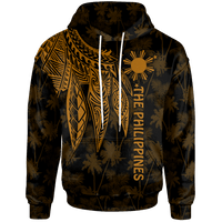 The Philippines Hoodie Polynesian Wings (Golden) Golden - Polynesian Pride