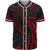 Chuuk Polynesian Baseball Shirt - Red Tribal Wave Unisex Red - Polynesian Pride