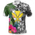 Hawaii Custom Polo Shirt White Turtle Plumeria Banana Leaf Unisex White - Polynesian Pride