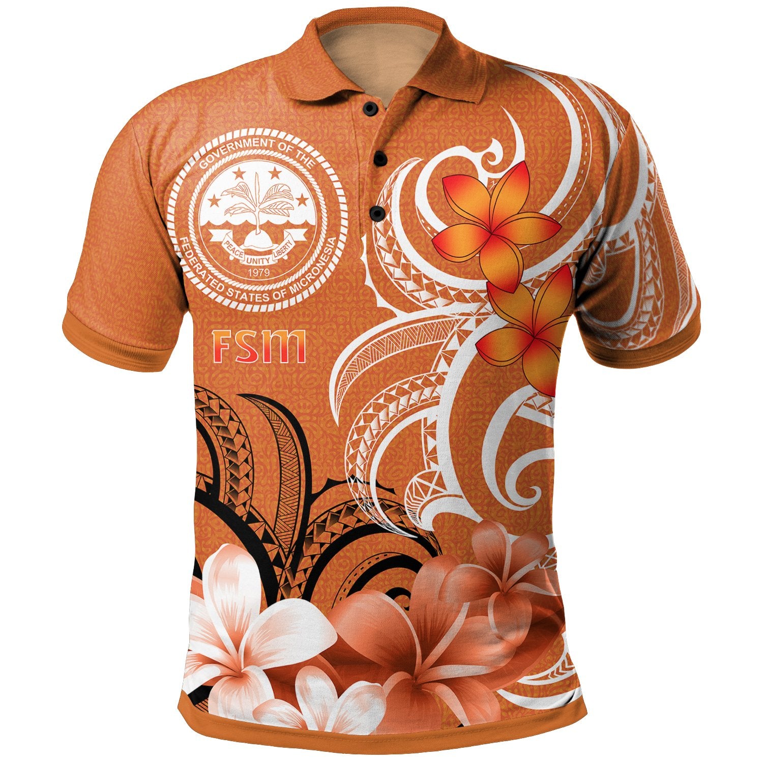 FSM Polo Shirt FSM Spirit Unisex Orange - Polynesian Pride