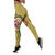 Kosrae Micronesia Legging - Floral With Seal Gold Yellow - Polynesian Pride