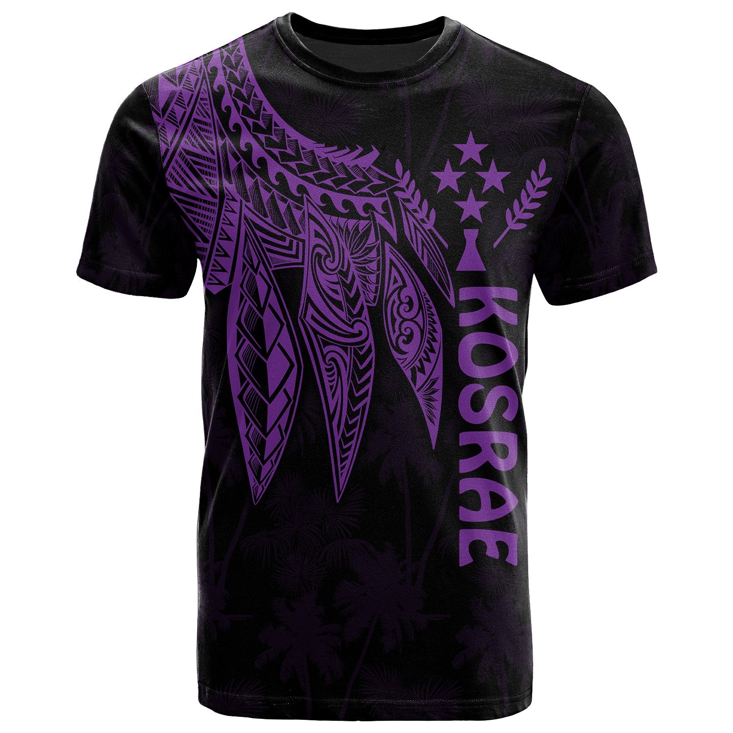 Kosrae T Shirt Polynesian Wings (Purple) Unisex Purple - Polynesian Pride