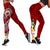 Samoa Leggings - Turtle Plumeria (Red) Red - Polynesian Pride