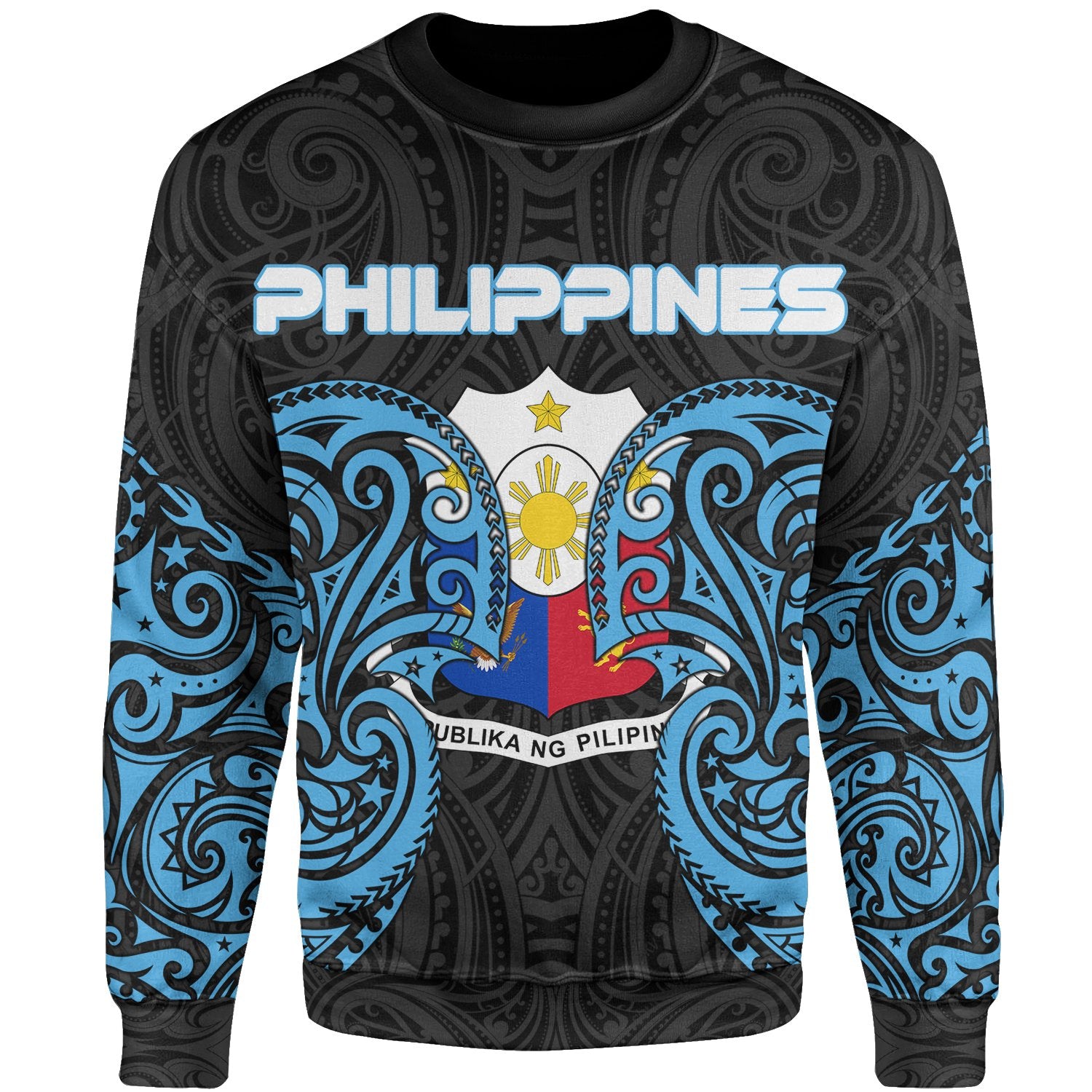 Philippines Polynesian Sweater - Spirit Style Blue Unisex Blue - Polynesian Pride