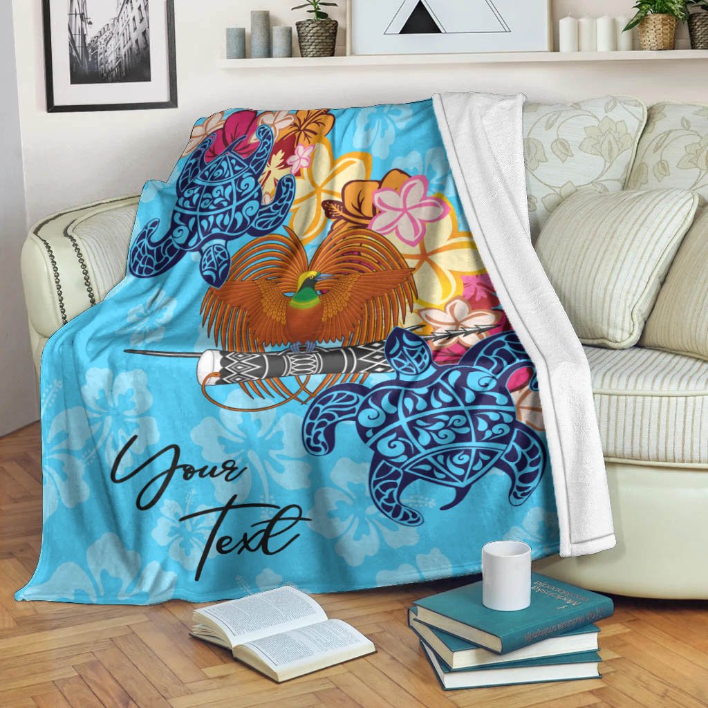 Papua New Guinea Custom Personalised Premium Blanket - Tropical Style White - Polynesian Pride