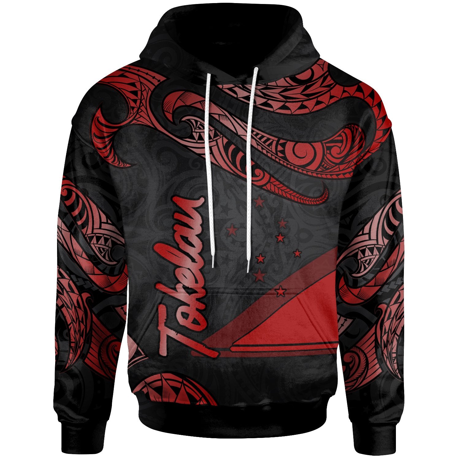 Tokelau Hoodie Polynesian Tattoo Red Version Unisex Red - Polynesian Pride