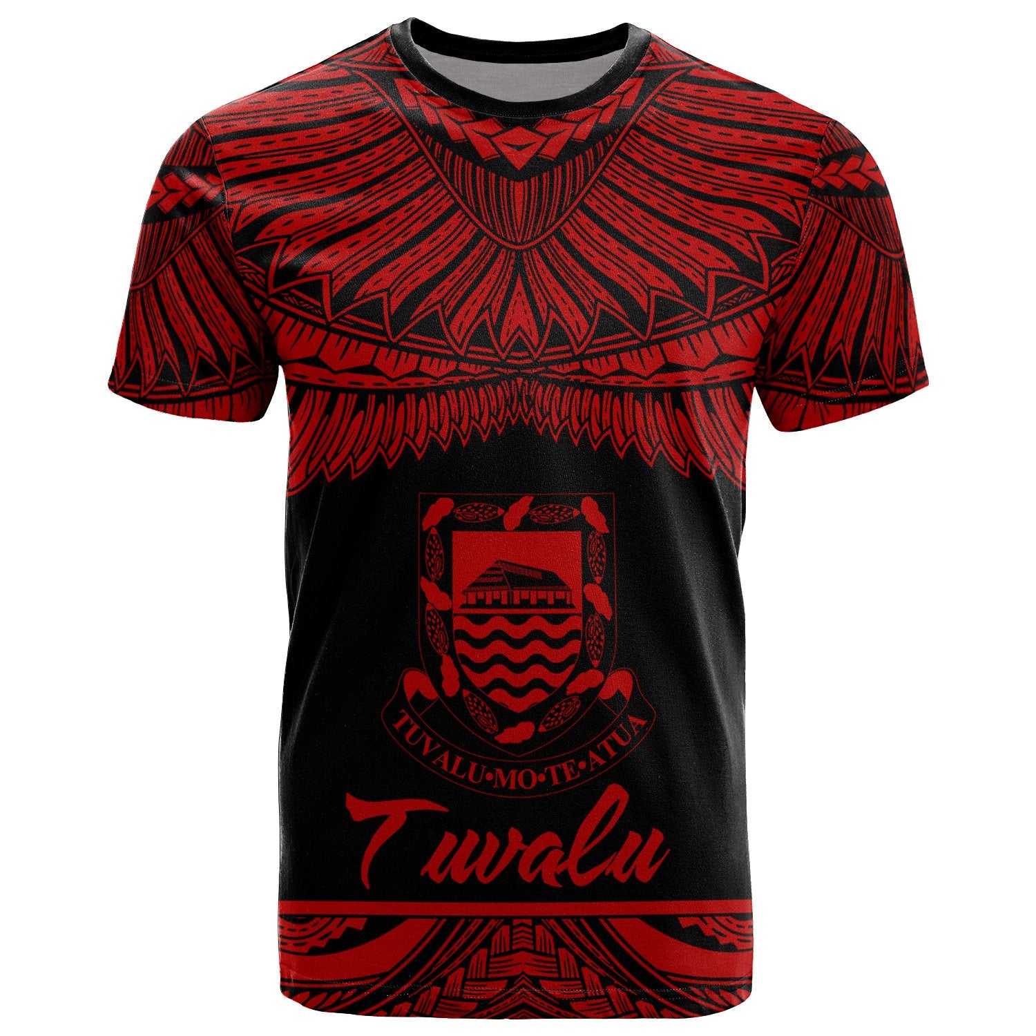 Tuvalu Polynesian T Shirt Tuvaluan Pride Red Version Unisex Red - Polynesian Pride