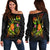 Tonga Polynesian Personalised Women's Off Shoulder Sweater - Legend of Tonga (Raggae) Art - Polynesian Pride