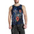 Kosrae Polynesian Men Tank Top - Blue Turtle Hibiscus - Polynesian Pride