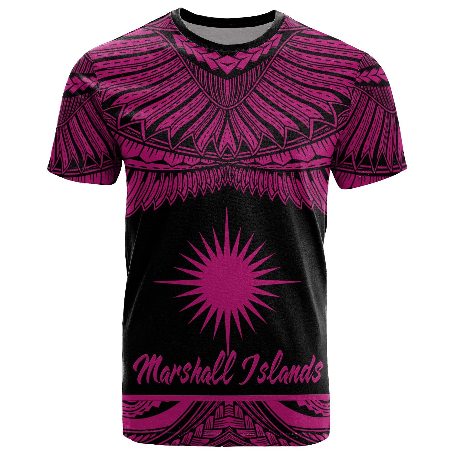 Marshall Islands Polynesian T Shirt Marshall Islands Pride Pink Version Unisex Pink - Polynesian Pride