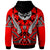 Guam Zip Hoodie Tribal Sun Tattoo Red Color - Polynesian Pride