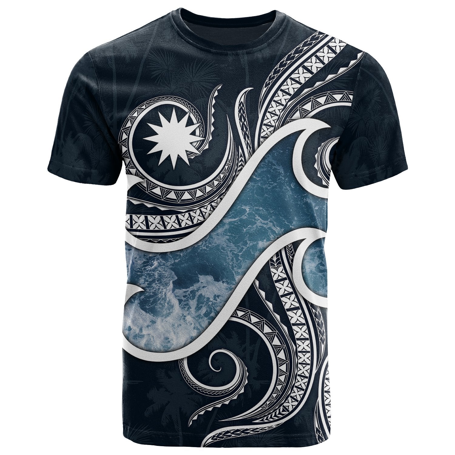 Nauru Polynesian T Shirt Ocean Style Unisex Blue - Polynesian Pride