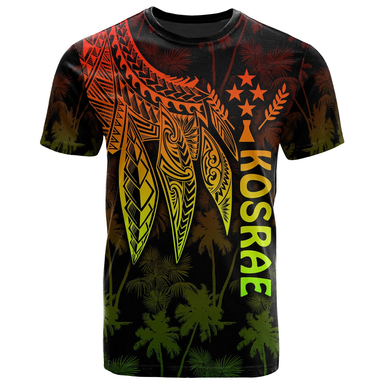 Kosrae T Shirt Polynesian Wings (Reggae) Unisex Reggae - Polynesian Pride