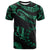 Cook Islands Polynesian T Shirt Polynesian Tattoo Green Version Unisex Art - Polynesian Pride