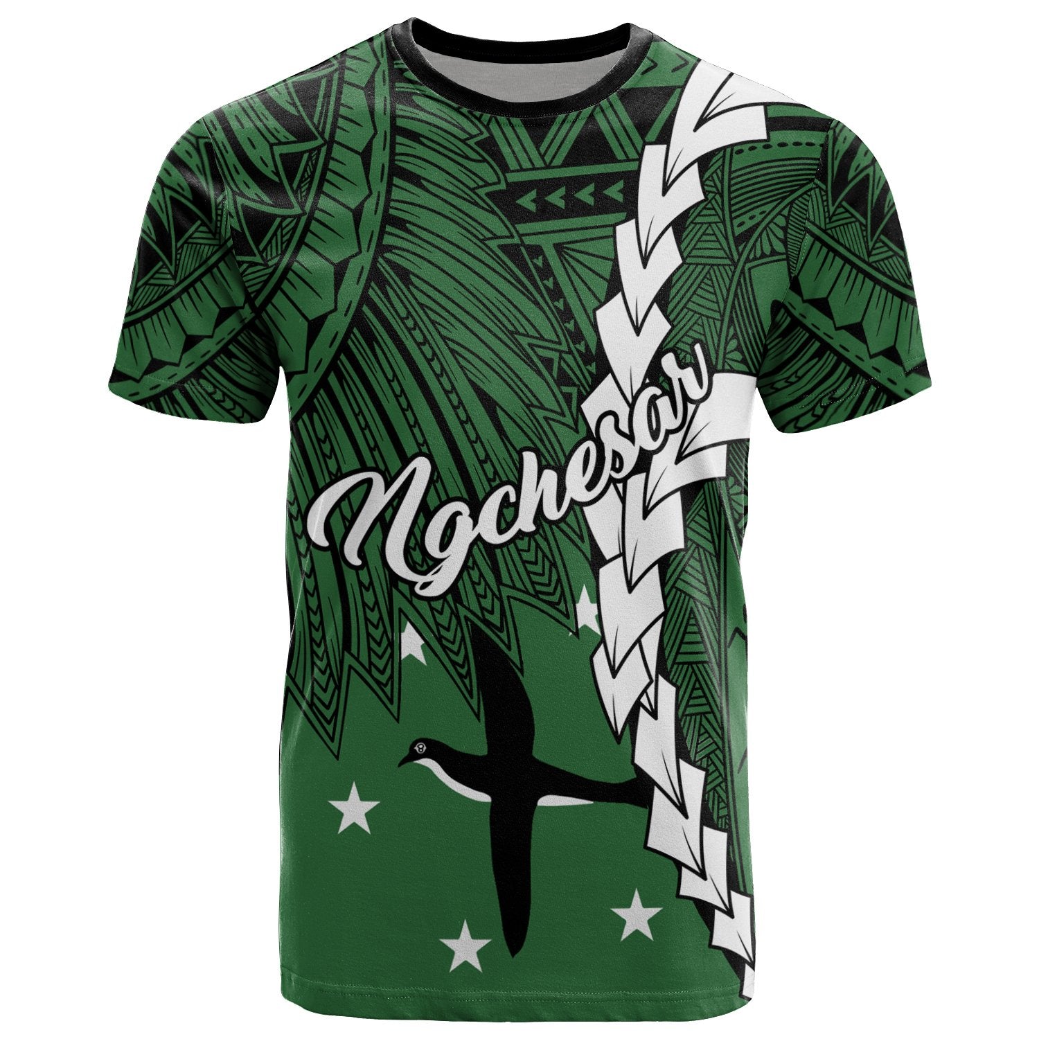 Palau Ngchesar Polynesian T Shirt Tribal Wave Tattoo Unisex Art - Polynesian Pride