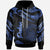 Palau Hoodie Polynesian Tattoo Blue Version Unisex Blue - Polynesian Pride