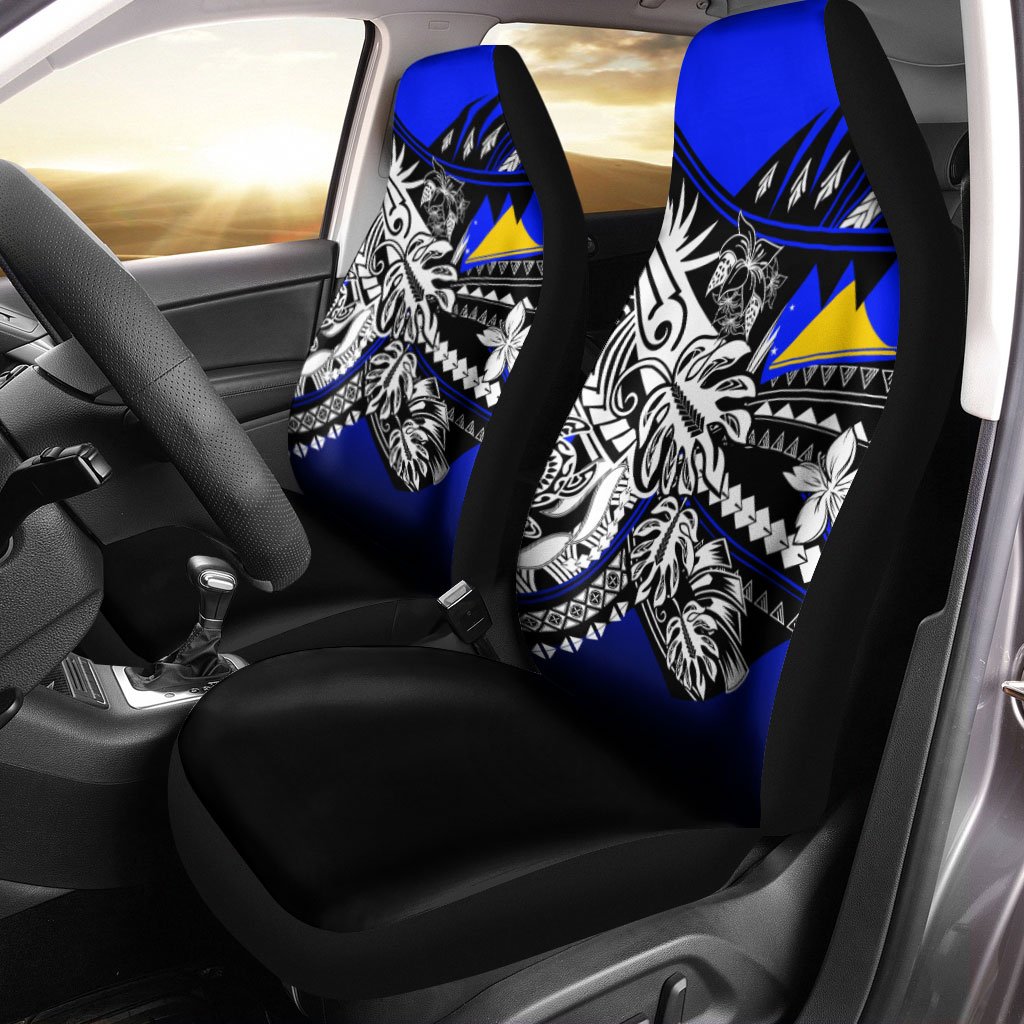 Tokelau Car Seat Cover - The Flow OF Ocean Blue Color Universal Fit blue - Polynesian Pride