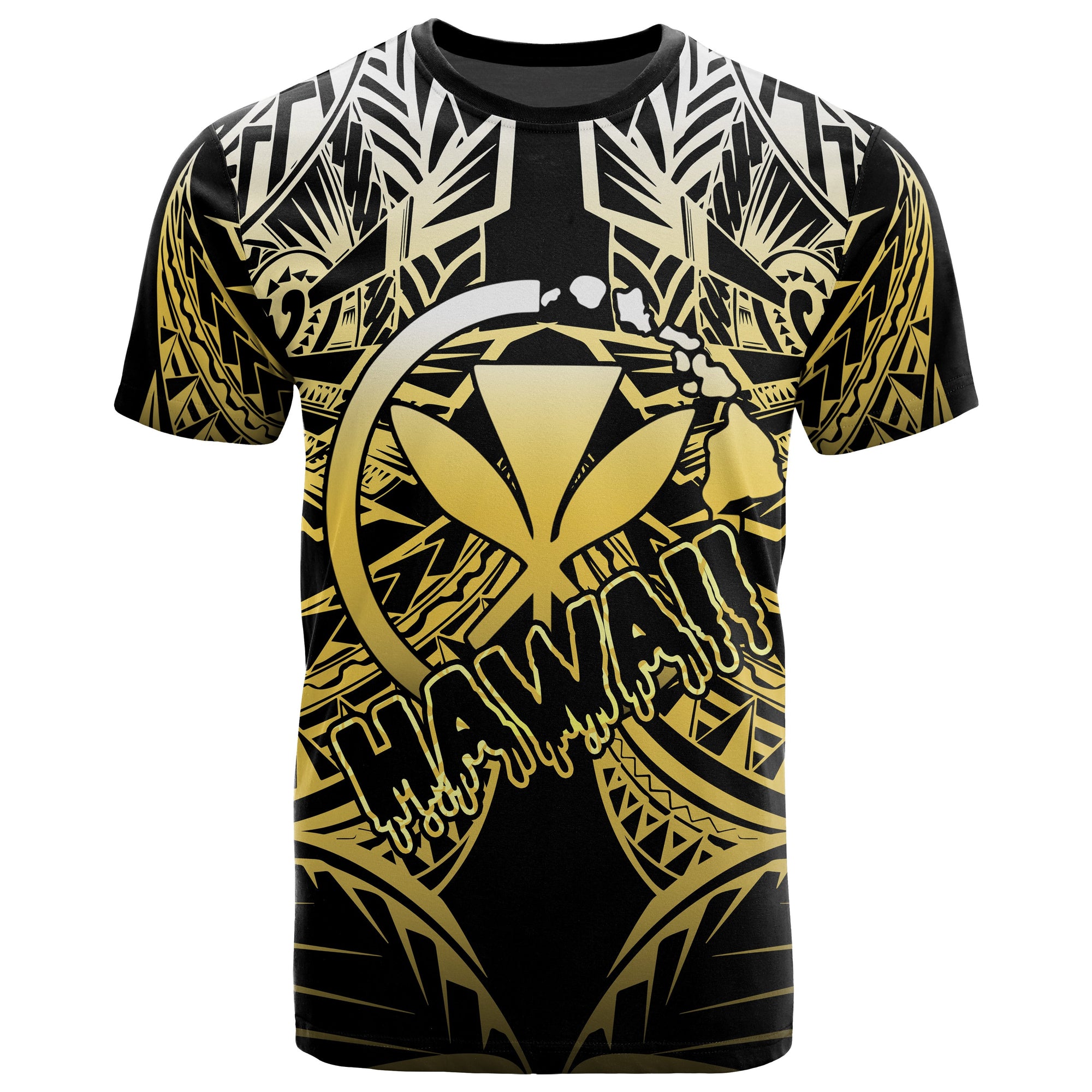 Hawaii Polynesian T Shirt Yellow Tribal Pattern Unisex Yellow - Polynesian Pride