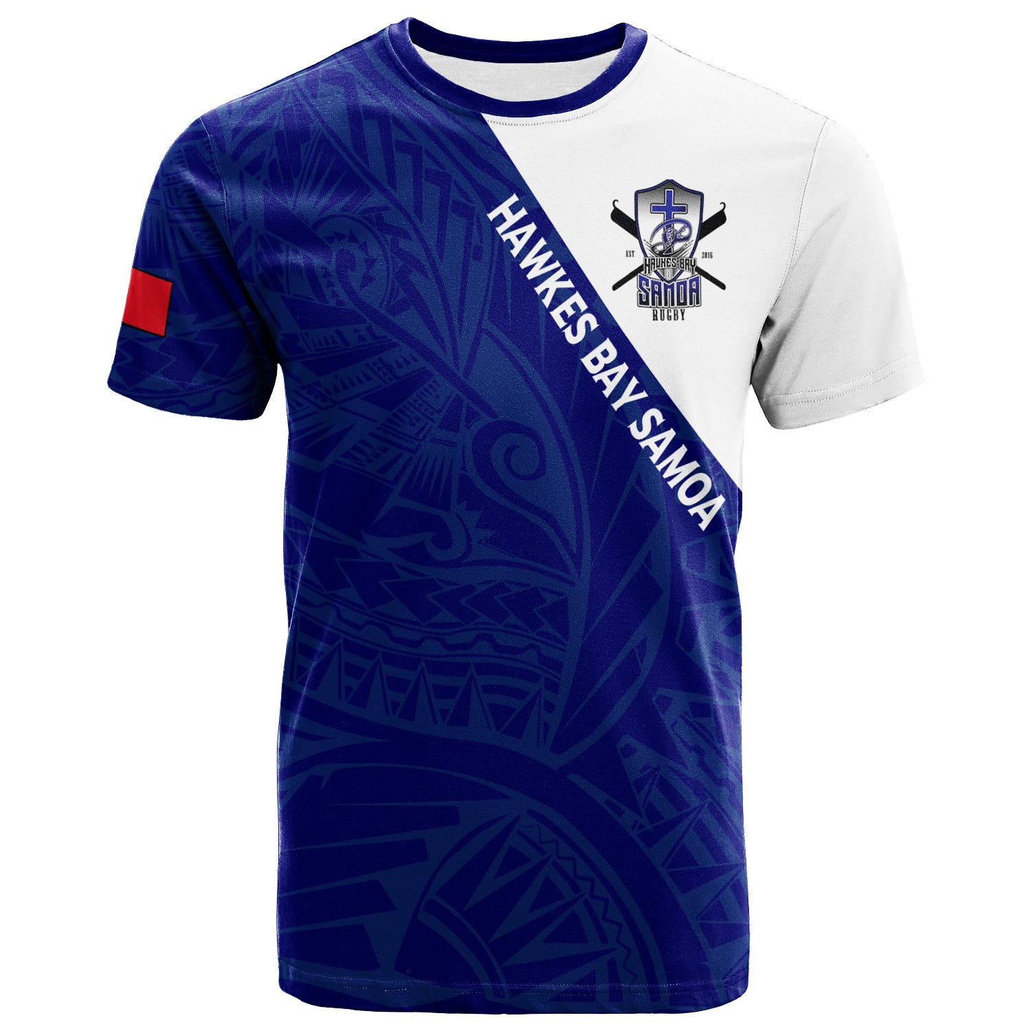 Hawkes Bay Samoa Pride T Shirt LT12 Unisex Blue - Polynesian Pride