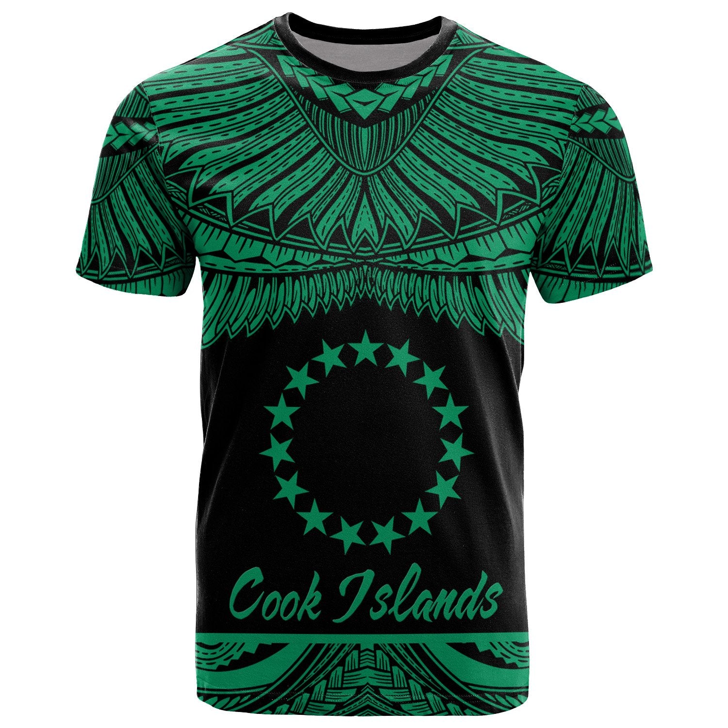 Cook Islands Polynesian T Shirt Cook Islands Pride Green Version Unisex Green - Polynesian Pride