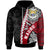 Nauru Polynesian Hoodie Wave Tattoo Unisex Red - Polynesian Pride