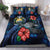 Nauru Polynesian Bedding Set - Blue Turtle Hibiscus Blue - Polynesian Pride