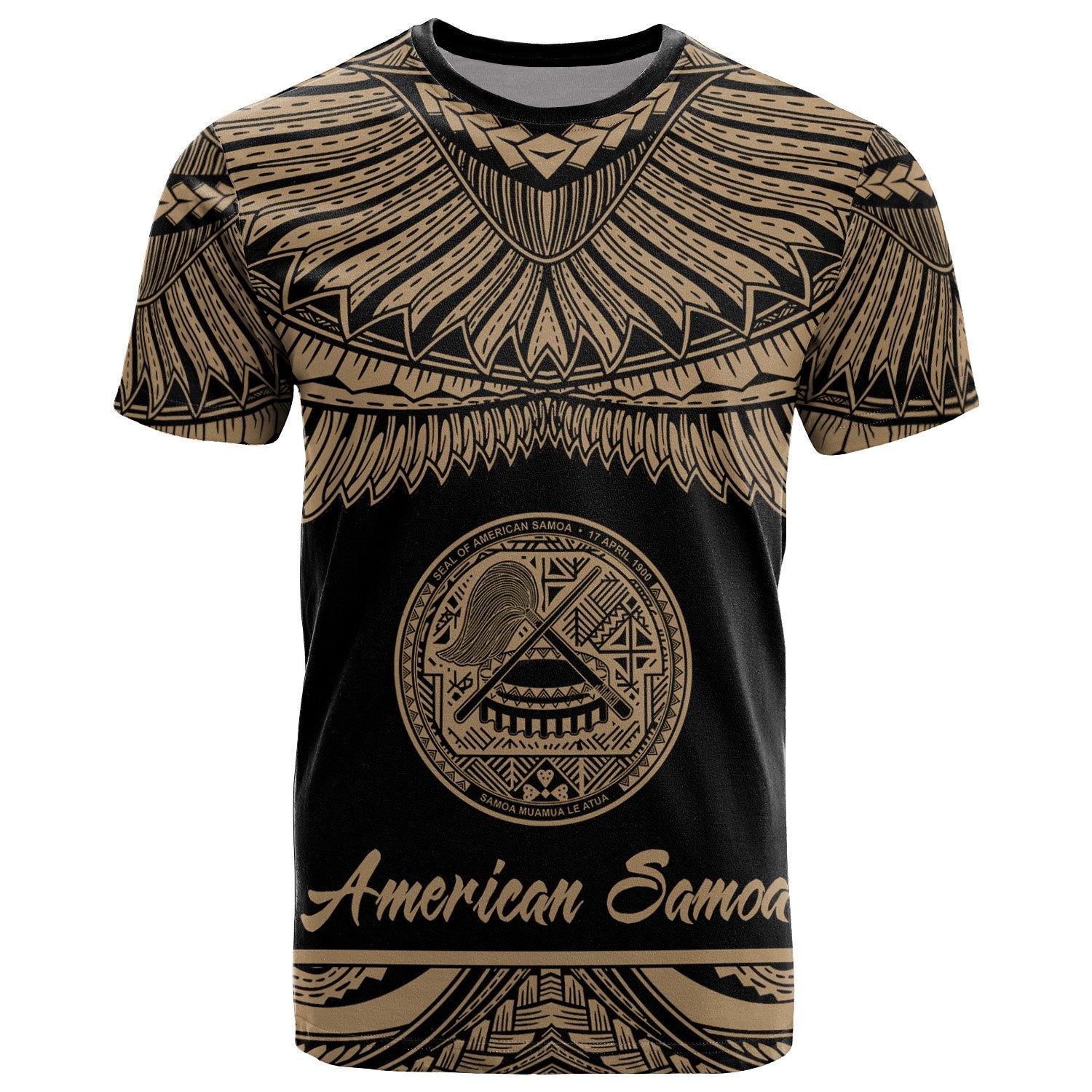 American Samoa Polynesian T Shirt American Samoa Pride Gold Version Unisex Art - Polynesian Pride