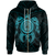 American Samoa Polynesian Zip up Hoodie Vintage Polynesian Turtle (Turquoise) Unisex Turquoise - Polynesian Pride