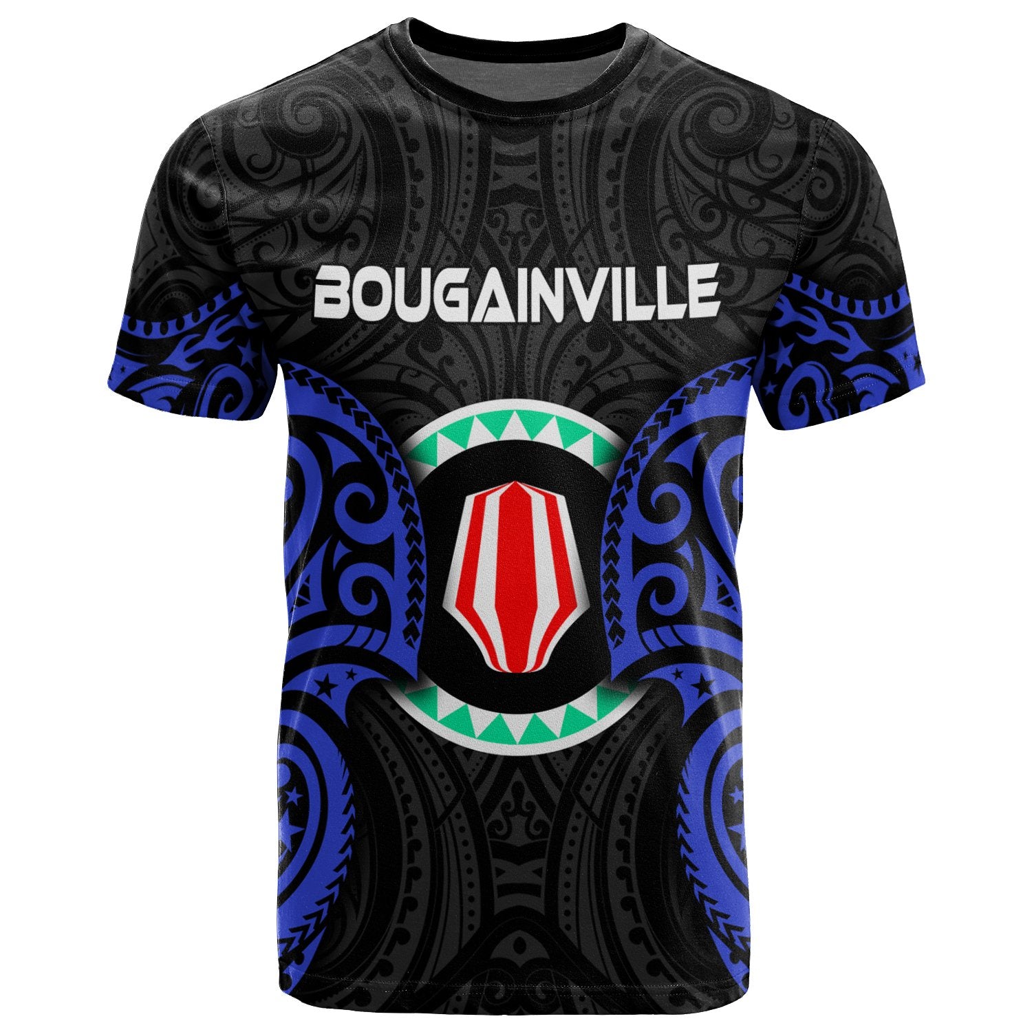 Papua New Guinea Autonomous Region of Bougainville Polynesian T Shirt Spirit Version Unisex Black - Polynesian Pride