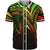 Tonga Baseball Shirt - Reggae Color Cross Style Unisex Black - Polynesian Pride