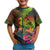 American Samoa Polynesian T Shirt Hibiscus and Banana Leaves - Polynesian Pride