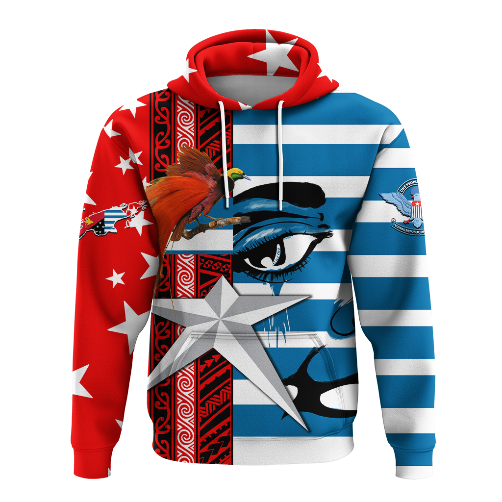 Free West Papua Birds of Paradise Polynesia Hoodie LT2 - Polynesian Pride