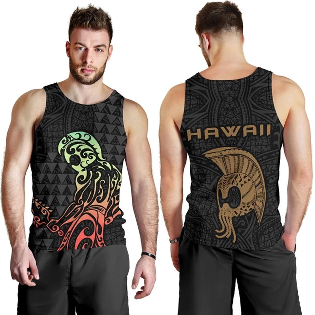 Warrior Helmet Men's Tank Top Black - Polynesian Pride