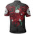 Tahiti Polynesian Polo Shirt Hibiscus and Sea Turtle (Red) - Polynesian Pride